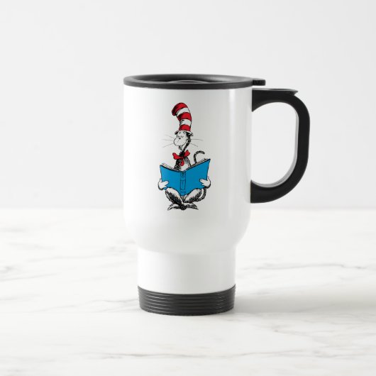 Mug De Voyage Chat dans le Chapeau Lecture (Droite)