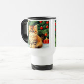 Mug De Voyage Chat de Noël Vintage (Devant gauche)