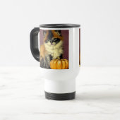 Mug De Voyage Chat d'Halloween Ragdoll vintage (Devant gauche)
