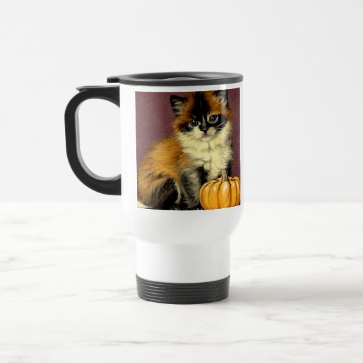 Mug De Voyage Chat d'Halloween Ragdoll vintage (Gauche)