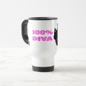 Mug De Voyage Chat diva avec éclat (Devant gauche)