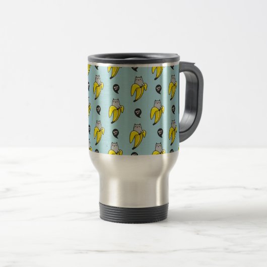 Mug De Voyage Chat en banane (Devant droit)