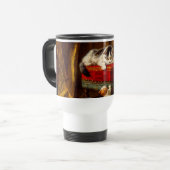Mug De Voyage Chat et chatons Jouer avec chaise (Devant gauche)