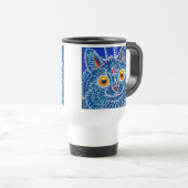 Mug De Voyage Chat gothique bleu (Devant droit)