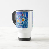 Mug De Voyage Chat gothique bleu (Devant gauche)