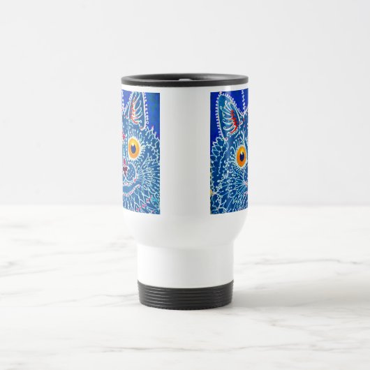 Mug De Voyage Chat gothique bleu (Centre)