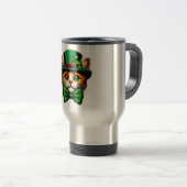 Mug De Voyage Chat mignon/chaton Saint Patrick's Day (Devant droit)