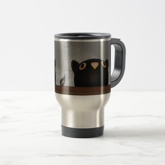 Mug De Voyage Chat noir (Devant droit)