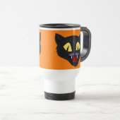 Mug De Voyage Chat noir d'Halloween (Devant droit)