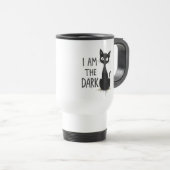 Mug De Voyage Chat noir éffrayant esthétique gothique (Devant droit)
