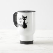 Mug De Voyage Chat noir éffrayant esthétique gothique (Devant gauche)