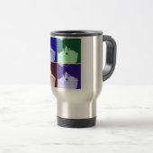 Mug De Voyage Chat noir et blanc à poils longs (Devant droit)