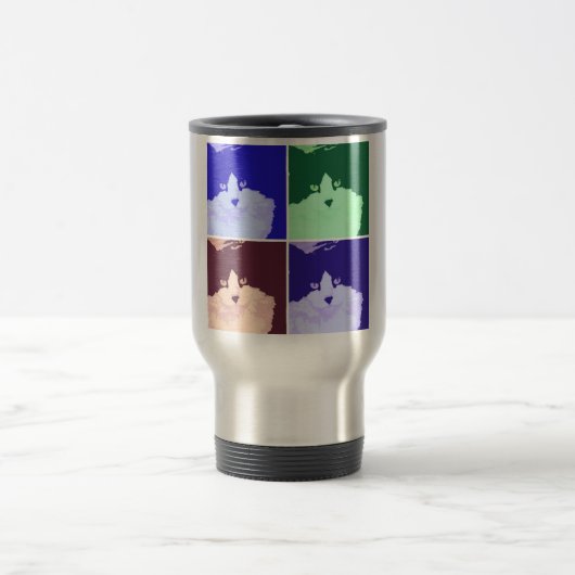 Mug De Voyage Chat noir et blanc à poils longs (Centre)
