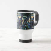 Mug De Voyage Chat noir et lune céleste Voyage Mug (Devant droit)
