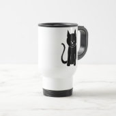 Mug De Voyage Chat noir mignon (Devant droit)