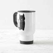 Mug De Voyage Chat noir mignon (Devant gauche)