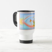 Mug De Voyage Chat & Oiseaux Pixel Art (Devant gauche)