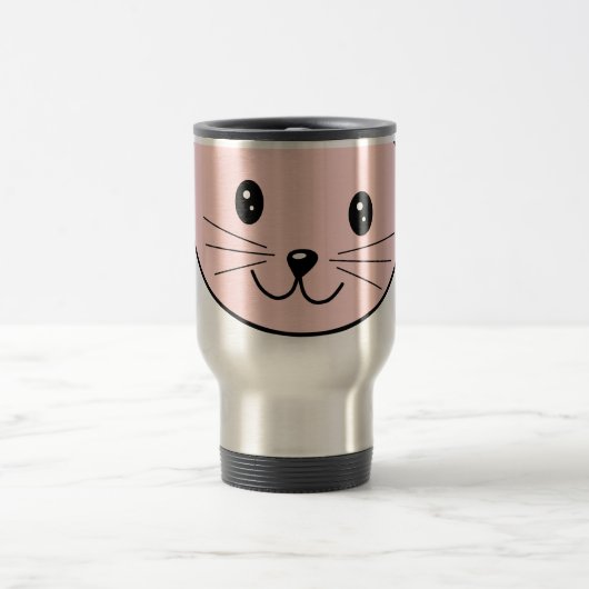 Mug De Voyage Chat rose mignon (Centre)