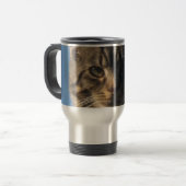 Mug De Voyage Chat tigré - voyage d'acier inoxydable/tasse de (Devant gauche)