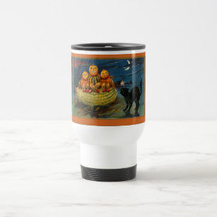 Mug De Voyage Chat vintage Halloween
