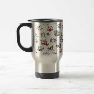 Mug De Voyage Chats amusants, lait et magie.