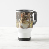 Mug De Voyage Chats Badass - "Bite-moi !" (Devant droit)
