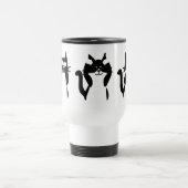 Mug De Voyage Chats noirs et blancs | Trois sages minous (Centre)