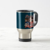 Mug De Voyage Chats Petit Chat Cœur Feu d'Artifice Drapeau Améri (Devant droit)