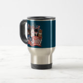 Mug De Voyage Chats Petit Chat Cœur Feu d'Artifice Drapeau Améri (Devant gauche)