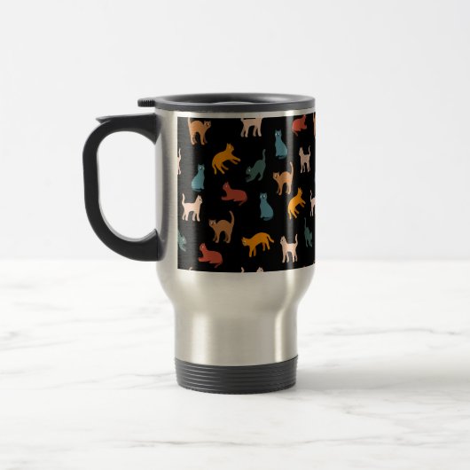 Mug De Voyage Chats sur le noir (Gauche)