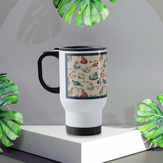 Mug De Voyage Chats vintages