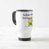 Mug De Voyage Chauffeur de bus "les roues sur l'autobus " (Devant gauche)