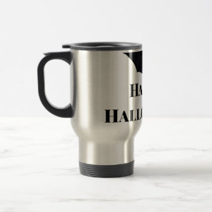 Mug De Voyage Chauve-souris noire joyeux Halloween ajouter nom t
