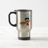Mug De Voyage Chef de bande dessinée avec la pizza (Gauche)
