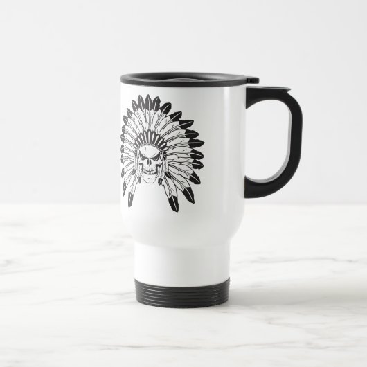 Mug De Voyage Chef du crâne indien (Droite)