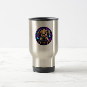 Mug De Voyage Chemise de chiots gamers néon – Mascotte de jeu vi