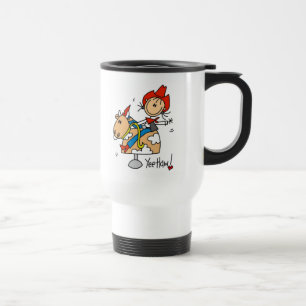 Mug De Voyage Chemise et Cadeaux Cowgirl Stick Figure Yee Haw