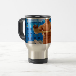 Mug De Voyage ChemiseSlipperyJoe homme musclé torse nu abs poitr