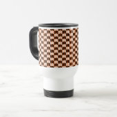 MUG DE VOYAGE CHÈQUE DE CHÈQUE EN ORANGE NOIR KNIT (Devant gauche)