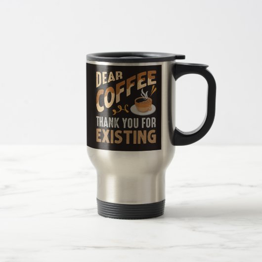 Mug De Voyage Cher Merci De Café Pour Existant Funky (Droit)