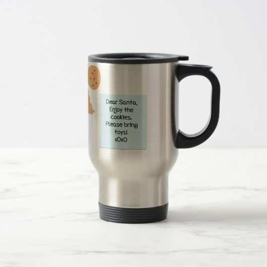 Mug De Voyage Chers Cookies Père Noël, S'Il Vous Plaît Apportez  (Droit)