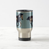 Mug De Voyage Cheval américain galopant sauvage de peinture de (Centre)
