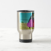 Mug De Voyage Cheval blanc et Brown Valentine Coeurs (Centre)