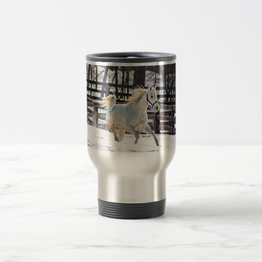 Mug De Voyage Cheval blanc galopant (Centre)