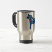 Mug De Voyage Cheval bleu de Dala de Suédois (Devant gauche)