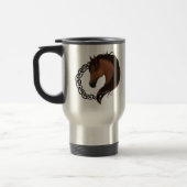 Mug De Voyage Cheval Brown celtique Jaune (Gauche)