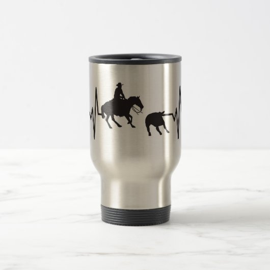 Mug De Voyage Cheval de coupe - impulsion de battement de coeur (Centre)