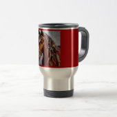 Mug De Voyage Cheval de Noël 2 (Devant droit)