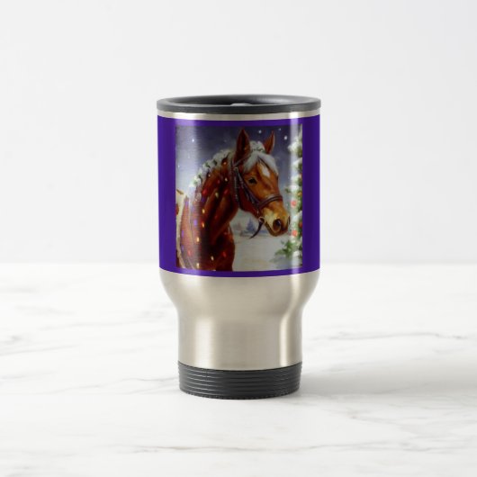 Mug De Voyage Cheval de Noël 3 (Centre)