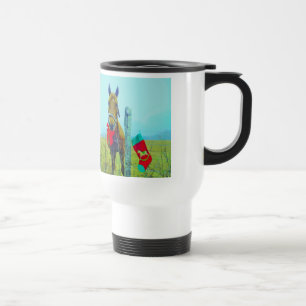 Mug De Voyage Cheval de Noël Brown